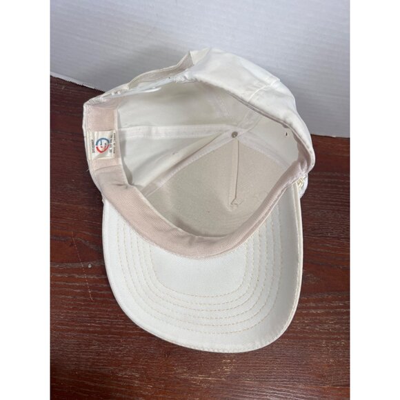 Vintage Operation Desert Storm White Adjustable Hat 1991 USA Flag PrintX3 - Picture 4 of 5